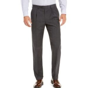 Vintage Polo Ralph Lauren Mens Micro Striped Pleated Front Pants Size 32x34